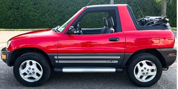Red Color Toyota Rav4 Convertible Convertible Toyota Rav4 having Red Color